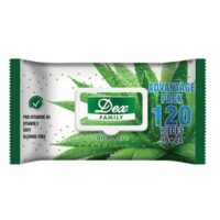 Servetele umede cu aloe vera in dispenser Dex, 120 bucati