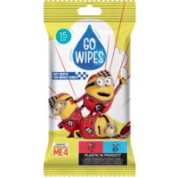 Servetele umede copii, Minions, aroma de banane Go Wipes, 15 buc