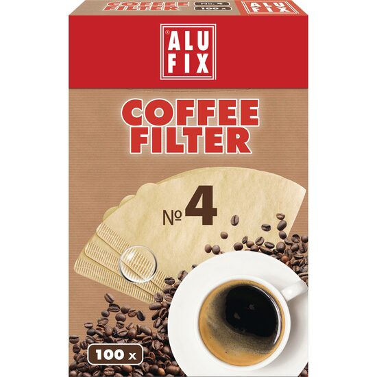 Filtru cafea din hartie Alufix marimea 4, 100 Bucati