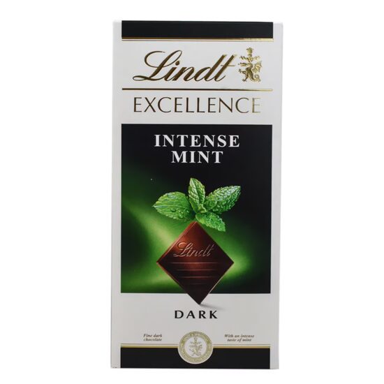 Tableta ciocolata cu menta Lindt Excellence Dark Mint Intense 100g