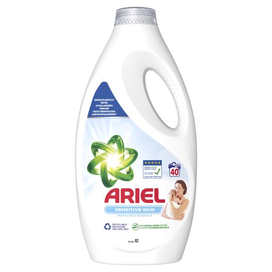 Detergent lichid Ariel Sensitive Skin 2L, 40 spalar