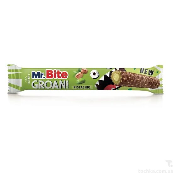 Baton de ciocolata cu fistic Mr. Bite Groan Toren 28g