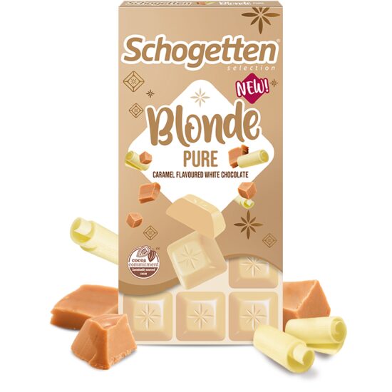 Tableta de ciocolata cu caramel Blonde Pure Schogetten, 100 g