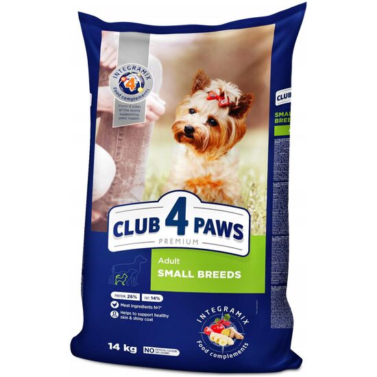Hrana uscata completa Club 4 Paws Premium pentru caini adulti de talie mica, 14kg