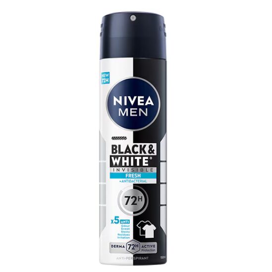 Deodorant spray Nivea Men Invisible for Black&White Fresh, 150 ml
