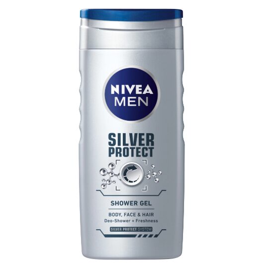 Gel de dus Nivea Men Silver Protect, 500 ml