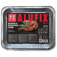 Tava aluminiu 3 buc/set, 43x28,5 cm, Alufix