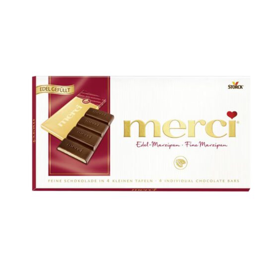 Ciocolata Merci cu marzipan, 112 g