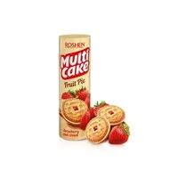 Biscuiti Roshen Multi Cake cu crema de capsuni, 180g
