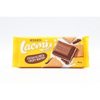 Ciocolata cu crema de cacao si napolitana Lacmi Roshen, 90g
