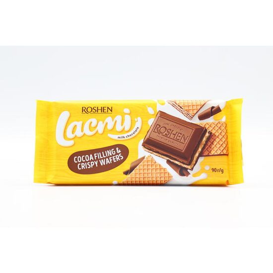 Ciocolata cu crema de cacao si napolitana Lacmi Roshen, 90g