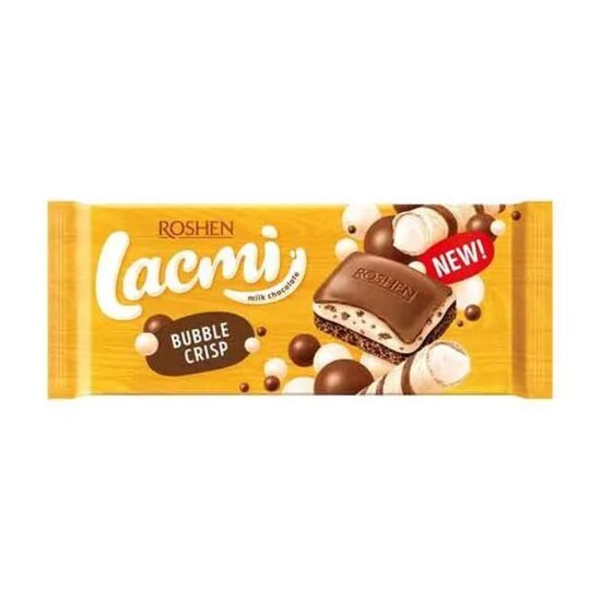 Ciocolată cu lapte aerată Lacmi Bubble Crisp Roshen 85 g
