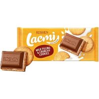 Lacmi ciocolata cu umplutura de lapte si cookies, Roshen, 100 g