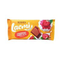 Ciocolată cu lapte, panna cotta și căpșuni Roshen Lacmi 90 g