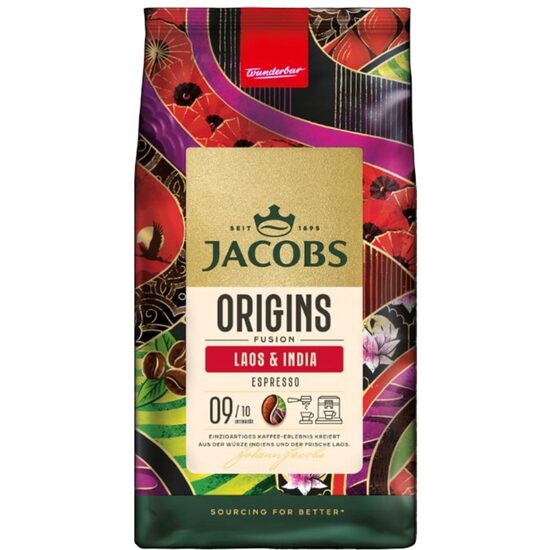 Cafea boabe Jacobs Origins Laos & India Espresso, 1Kg