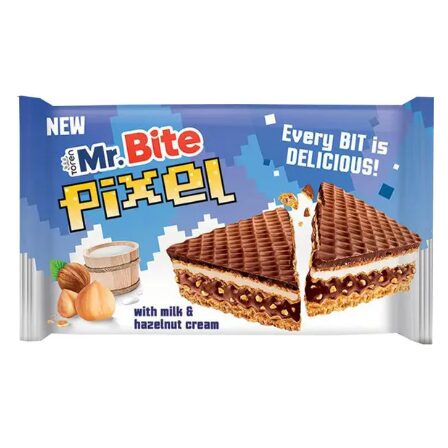 Napolitana Mr. Bite Pixel Black&White Cream Wafer, 28g