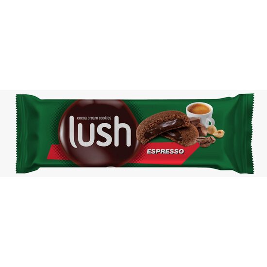 Biscuiti Lush Espresso, Crema de Ciocolata si Cafea, 51g