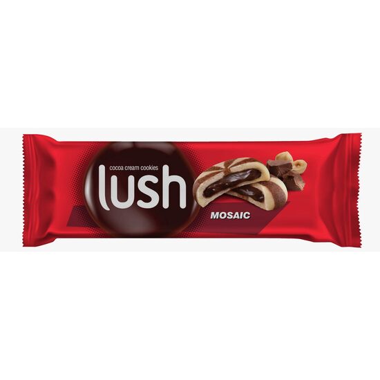 Biscuiti bicolori Lush Mosaic, Crema de Ciocolata, 51g