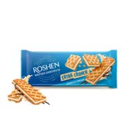 Napolitane sandwich cu crema de vanilie Roshen Wafers Sandwich Crunch, 142g