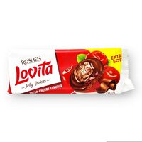 Biscuiti cu jeleu de cirese si ciocolata Lovita Roshen, 135g