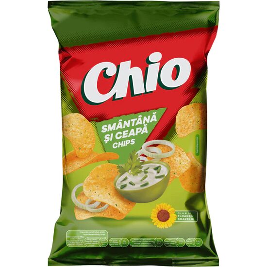 Promo Chipsuri din cartofi cu aroma de cascaval Chio Chips 60g + Chipsuri cu sare Chio, 60g