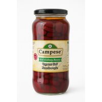 Fasole Roșie Borcan Campese 540g – Boabe Ferme, Gata de Consum