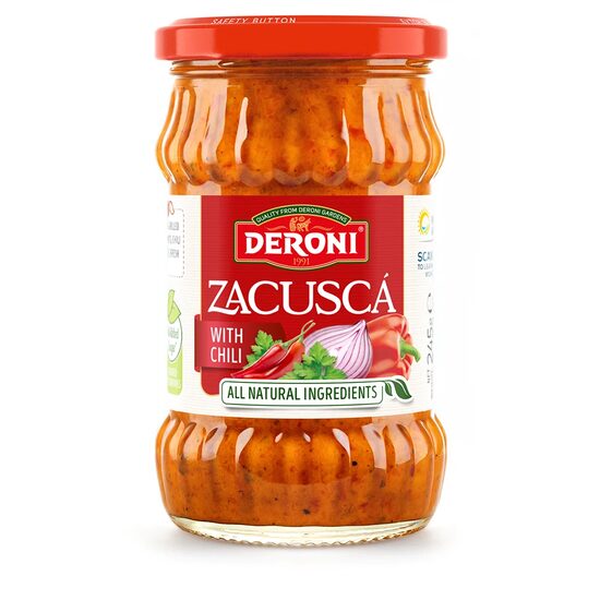 Deroni Zacuscă Picantă cu Ardei Roșii Jalapeno 300g