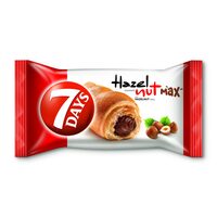 Croissant cu crema de ciocolata si alune de padure 7Days Max, 80 g