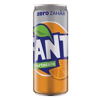 Băutură răcoritoare Fanta Orange, zero zahăr, 330ml, SGR, RO