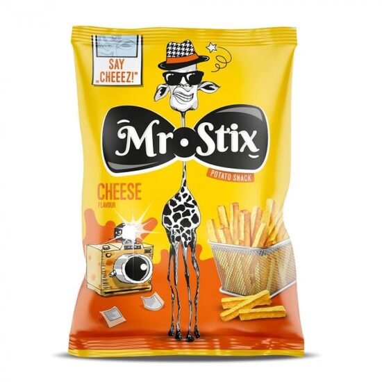 Snacksuri Kubeti Mr. Stix, cu Aroma de branza, 50 g
