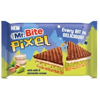 Napolitana cu crema de lapte si fistic Mr. Bite Pixel, Toren, 28 g 