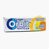 Wrigley's Orbit White Aroma de fructe Guma de mestecat fara zahar 10 bucati, 15,37g, 30 de seturi