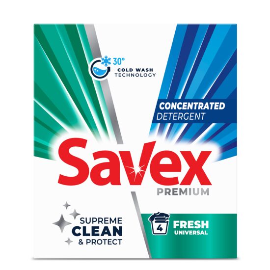 Detergent Savex Premium 2in1 Fresh, 320 g – Curățare și prospețime