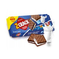 Biscuiti Roshen 2CRACK cu umplutură de lapte și vanilie 190g