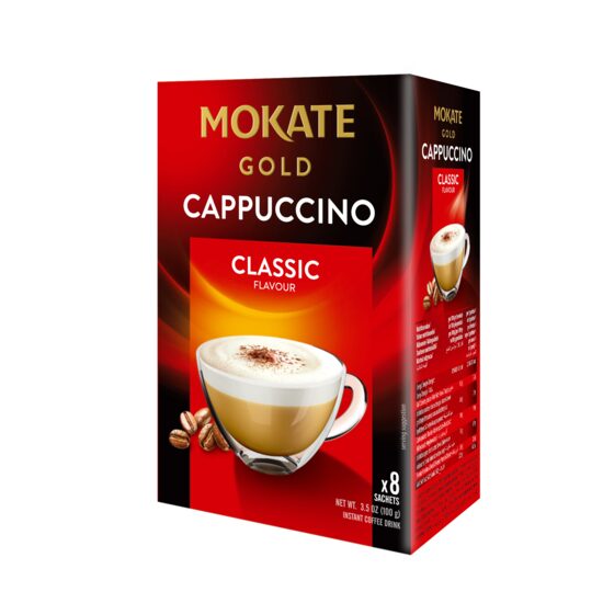 Cappuccino Mokate Gold Classic 8 plicuri x 12,5g– gust autentic de cafea
