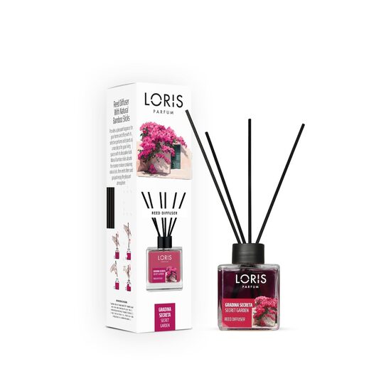 Odorizant de camera cu bete de bambus Loris, 100ml Secret Garden