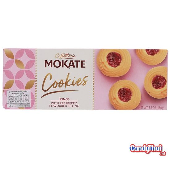Biscuiți Mokate cu zmeură 150g – gust dulce și fructat