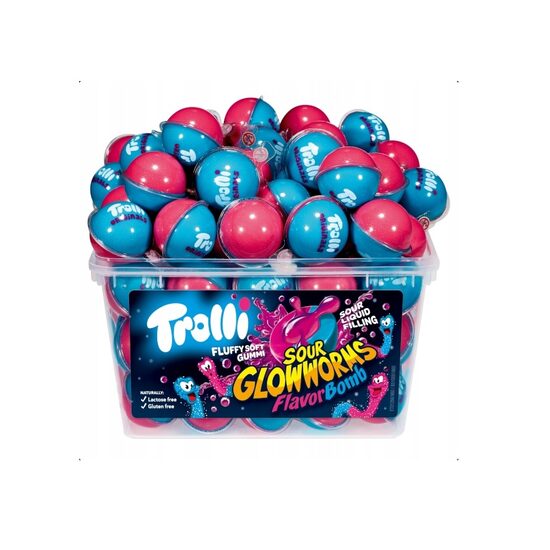 Trolli Sour Glowworms Flavorbomb 3D Candy – 18,8g x 60 bucăți