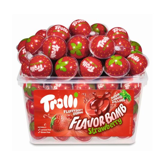 Trolli Capsuni Flavorbomb 3D Candy – 18,8g x 60 bucăți