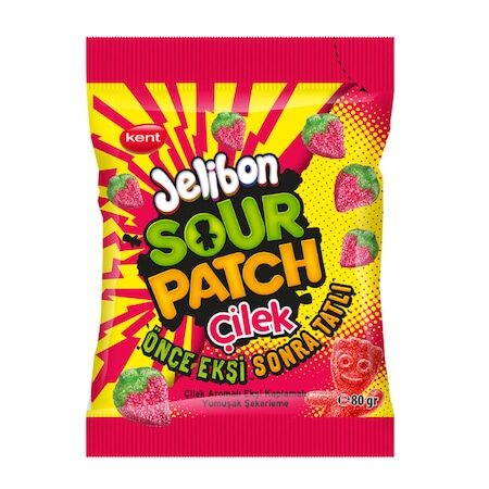 Jeleuri Jelibon Sour Patch Capsuni 80g