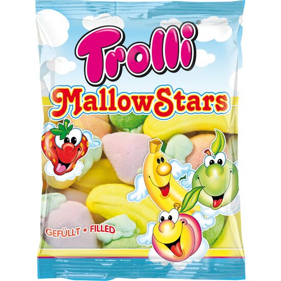 Trolli Mallow Stars 150 g – Marshmallow extra moi, fructe & dulceață