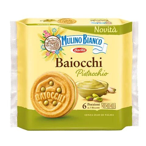 Biscuiți Barilla Baiocchi Fistic 168g – Cremă de fistic italian