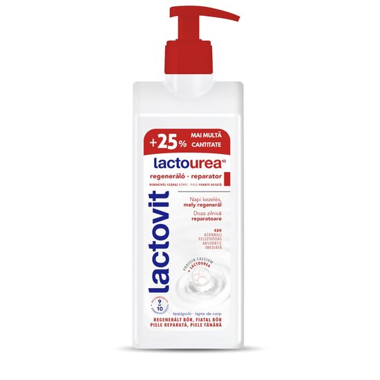 Lactovit Lactourea, lapte de corp regenerator cu pompa, 400 ml + 25% 