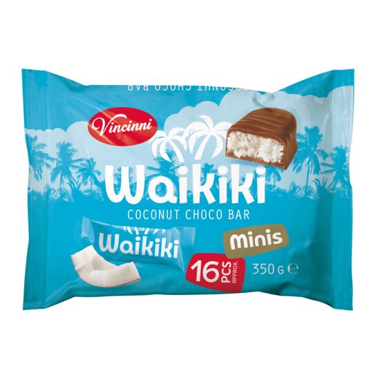 Batoane Mini cu Ciocolată și Cocos VINCINI Choco Bar Minis 350g – Waikiki Coconut