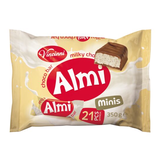 Batoane Mini cu Ciocolată și Cremă de Lapte VINCINI Choco Bar Minis 350g – Almi Milky Cho