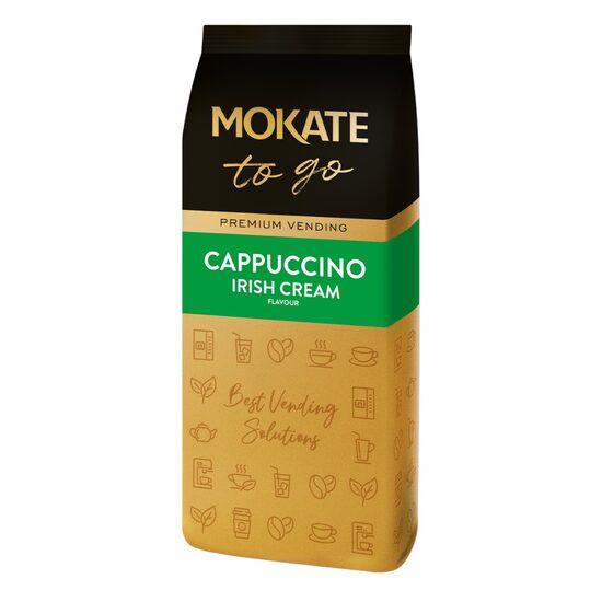 Cappuccino instant Mokate TO GO cu cremă irlandeză – spumă delicată și aromă intensă, 1kg