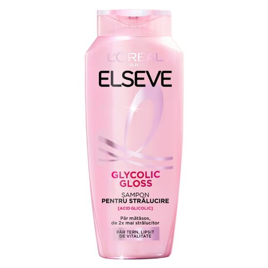 L’Oréal Paris Elseve Șampon Glycolic Gloss, Strălucire și Netezire, 250 ml