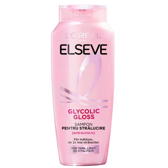 L’Oréal Paris Elseve Șampon Glycolic Gloss, Efect de Luciu Intens, 400 ml