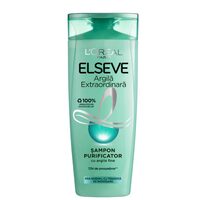 L’Oréal Paris Elseve Șampon Argilă Extraordinară, Purificare Rădăcini Grase, 285 ml