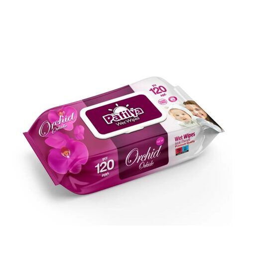 Pafilya Servetele umede pentru piele sensibila cu parfum de orhidee si fara alcool 120 buc